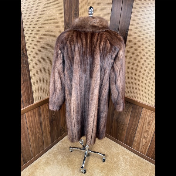 Genuine Silvery Russian Sable Fur Coat Jacket Small - Picture 5 of 11